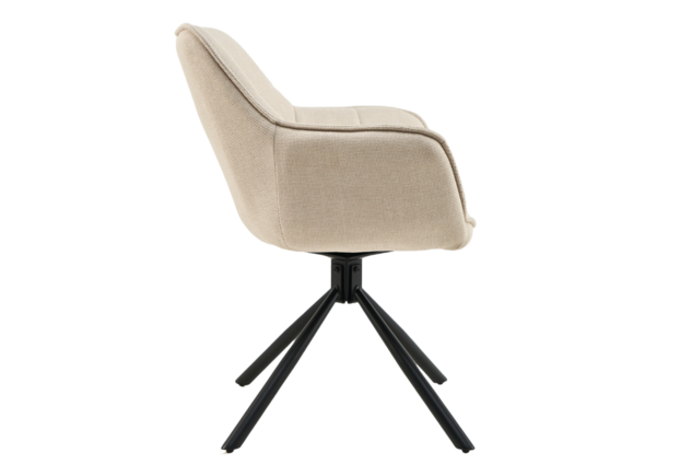 Стілець поворотний R-69 айворі+чорний - Фото №2