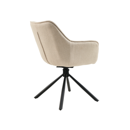 Стілець поворотний R-69 айворі+чорний - Фото №9