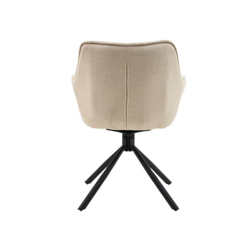 Стілець поворотний R-69 айворі+чорний - Фото №10