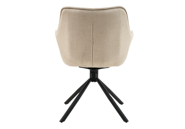 Стілець поворотний R-69 айворі+чорний - Фото №2