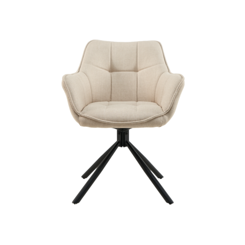 Стілець поворотний R-69 айворі+чорний - Фото №11