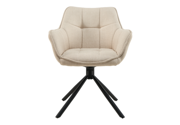 Стілець поворотний R-69 айворі+чорний - Фото №2