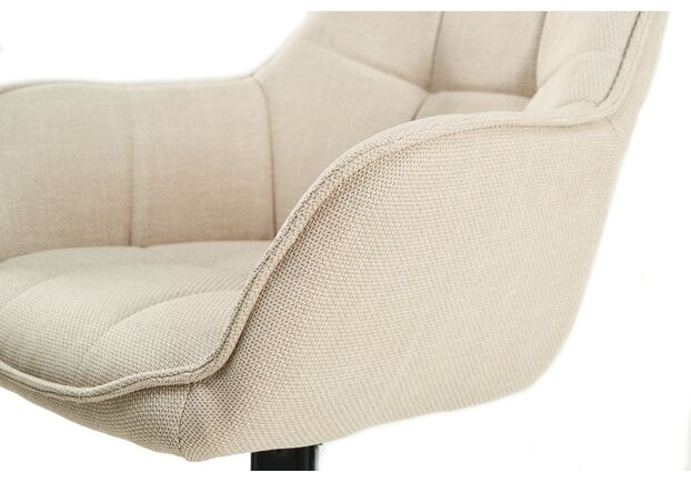 Стілець поворотний R-69 айворі+чорний - Фото №2