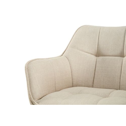 Стілець поворотний R-69 айворі+чорний - Фото №15