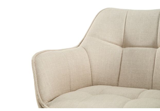 Стілець поворотний R-69 айворі+чорний - Фото №2