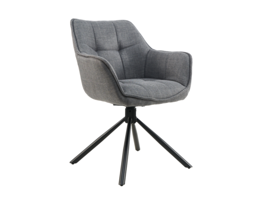 Стілець поворотний R-69 сірий+чорний - Фото №1