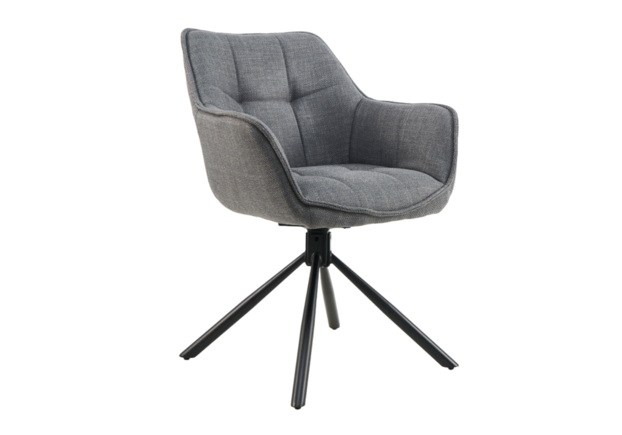 Стілець поворотний R-69 сірий+чорний - Фото №1