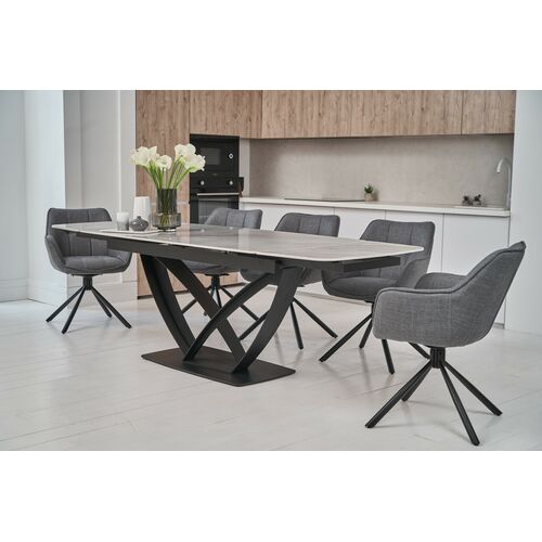 Стілець поворотний R-69 сірий+чорний - Фото №12