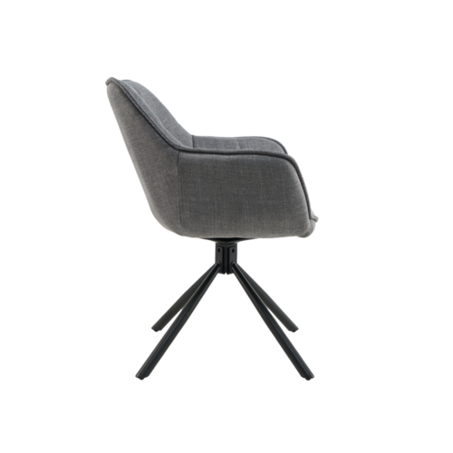 Стілець поворотний R-69 сірий+чорний - Фото №2