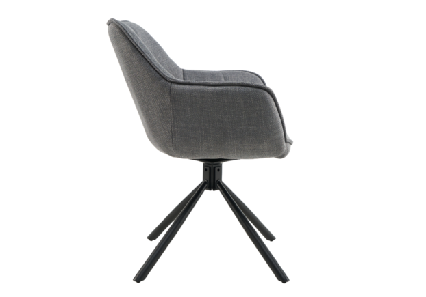 Стілець поворотний R-69 сірий+чорний - Фото №2