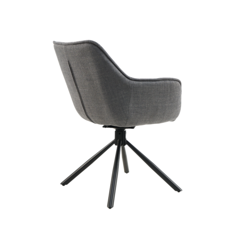 Стілець поворотний R-69 сірий+чорний - Фото №3