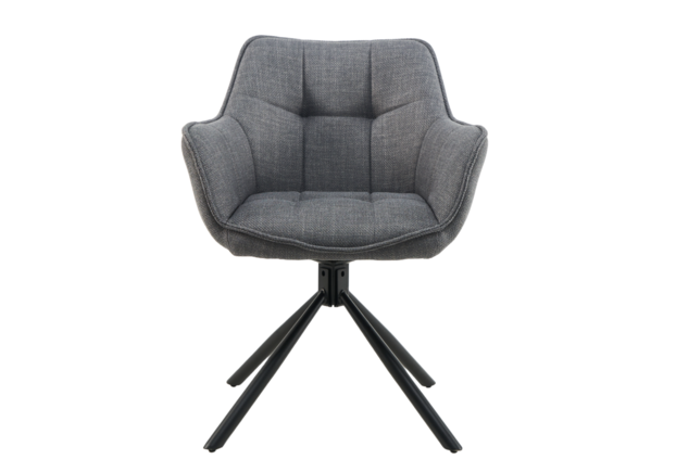 Стілець поворотний R-69 сірий+чорний - Фото №2