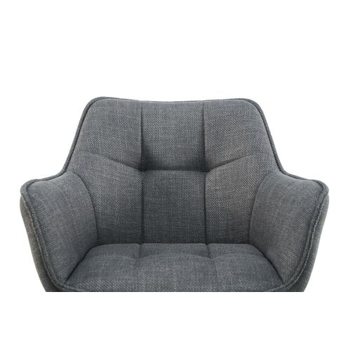 Стілець поворотний R-69 сірий+чорний - Фото №6