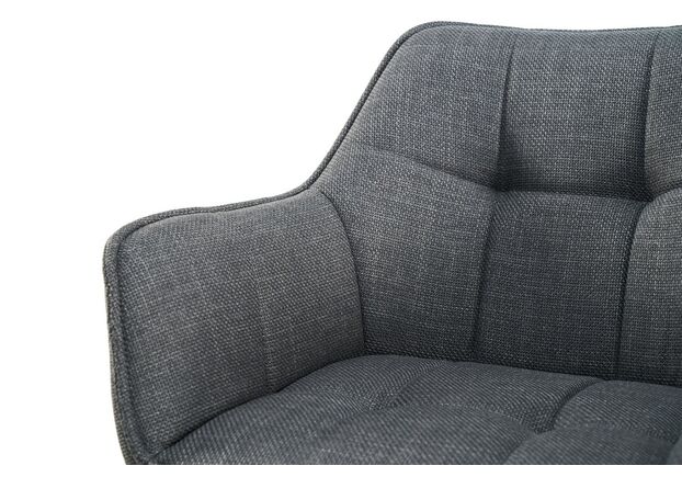 Стілець поворотний R-69 сірий+чорний - Фото №2