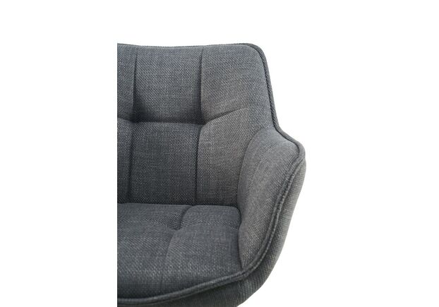 Стілець поворотний R-69 сірий+чорний - Фото №2