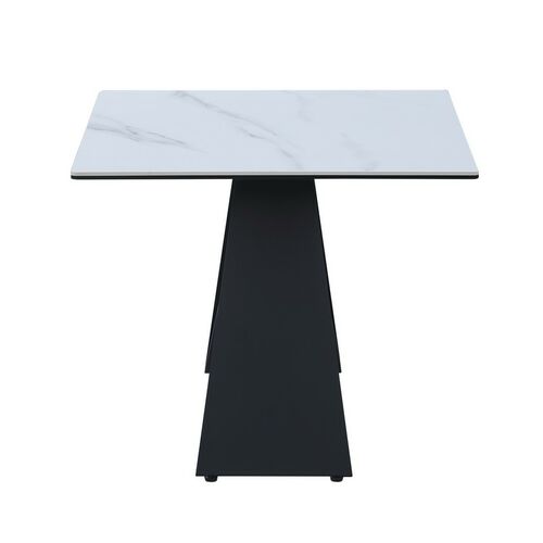 Кофейный стол Бруно белый мрамор+черный - Фото №3