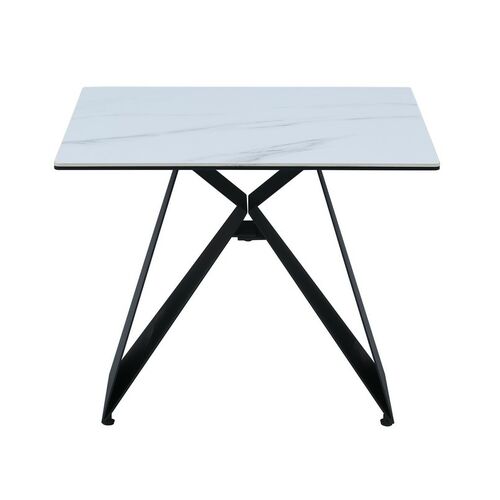 Кофейный стол Бруно белый мрамор+черный - Фото №2