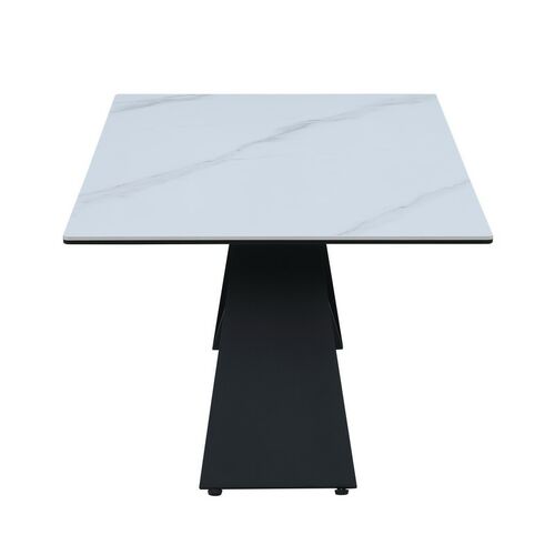 Журнальный стол Бруно белый мрамор+черный - Фото №3
