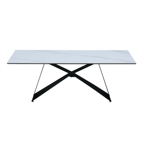 Журнальний стіл Бруно білий мармур+чорний - Фото №2