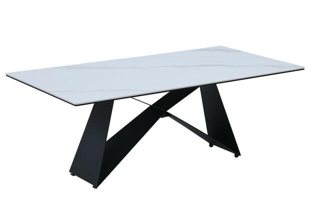 Журнальний стіл Бруно білий мармур+чорний - Фото №1