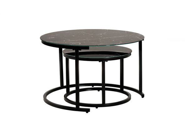 Комплект кофейных столов CS-25 черный мрамор - Фото №2
