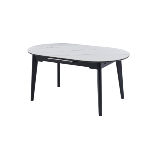 Керамический стол TM-126 белый мрамор+чёрный - Фото №2