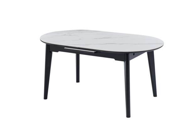 Керамический стол TM-126 белый мрамор+чёрный - Фото №2