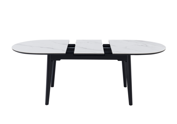 Керамический стол TM-126 белый мрамор+чёрный - Фото №2