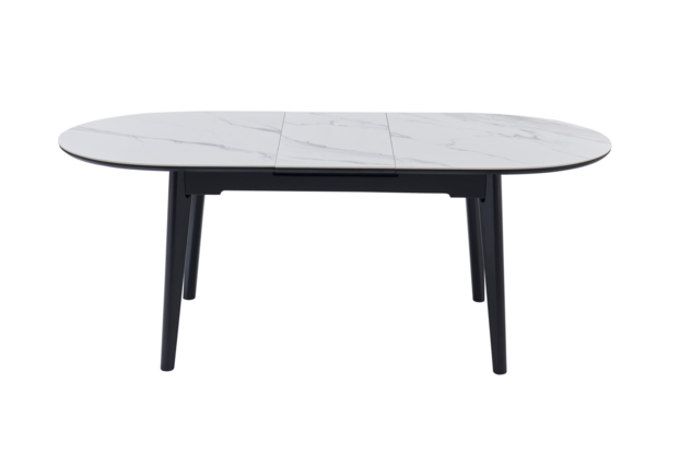 Керамический стол TM-126 белый мрамор+чёрный - Фото №2