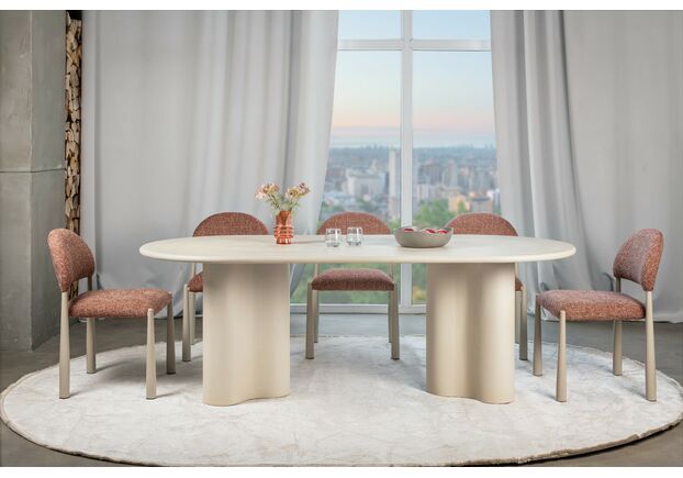 Стол МДФ с матовым микроцементным покрытием Клио TМ-220 бетон - Фото №2