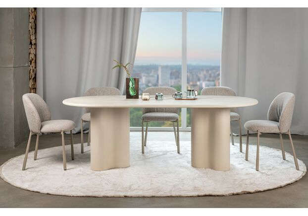 Стол МДФ с матовым микроцементным покрытием Клио TМ-220 бетон - Фото №2