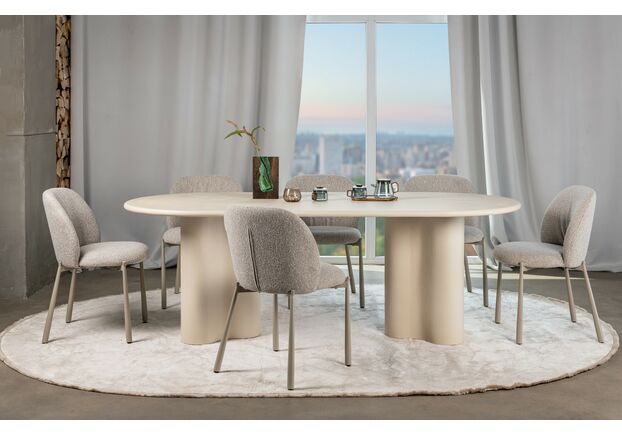 Стол МДФ с матовым микроцементным покрытием Клио TМ-220 бетон - Фото №2