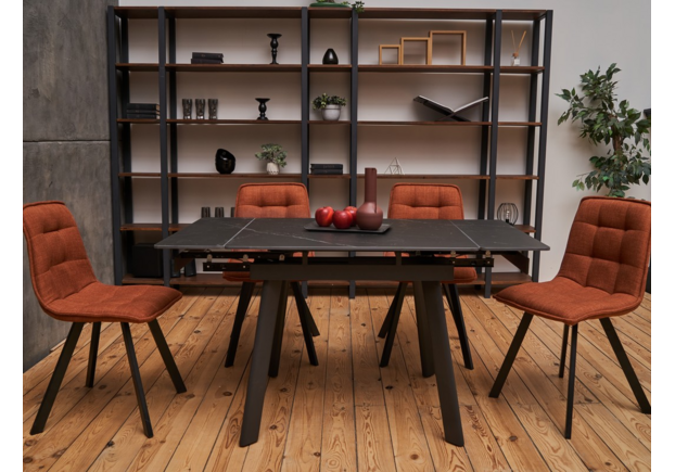 Керамический стол TM-80 чёрный оникс+чёрный - Фото №2