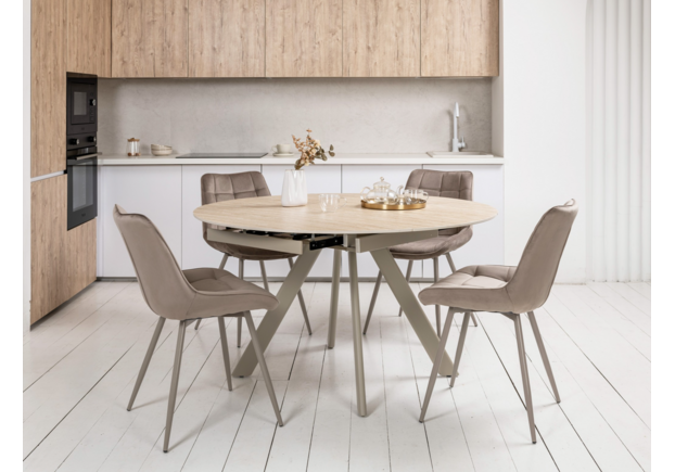 Фото №2. Керамический стол Сиена TML-1240 римский травертин+бежевый - Meblistico Керамический стол Сиена TML-1240 римский травертин+бежевый - Фото №2