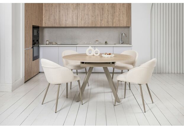 Фото №2. Керамический стол Сиена TML-1240 римский травертин+бежевый - Meblistico Керамический стол Сиена TML-1240 римский травертин+бежевый - Фото №2