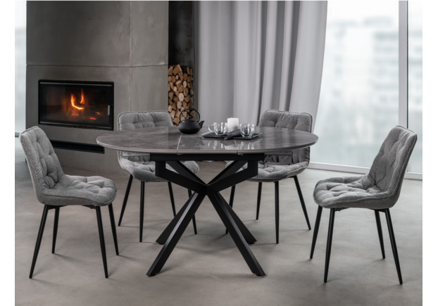 Керамический стол Офелия TML-1250 спайдер грей+чёрный - Фото №2