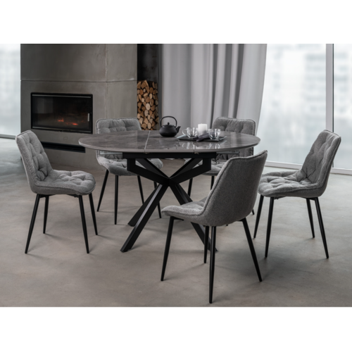 Керамический стол Офелия TML-1250 спайдер грей+чёрный - Фото №7