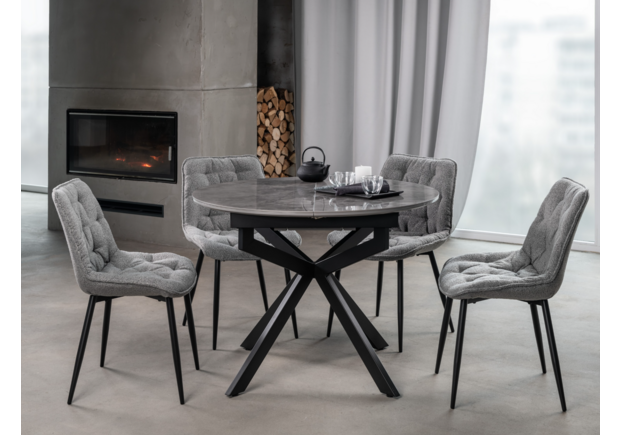 Керамический стол Офелия TML-1250 спайдер грей+чёрный - Фото №2