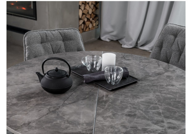 Керамический стол Офелия TML-1250 спайдер грей+чёрный - Фото №2