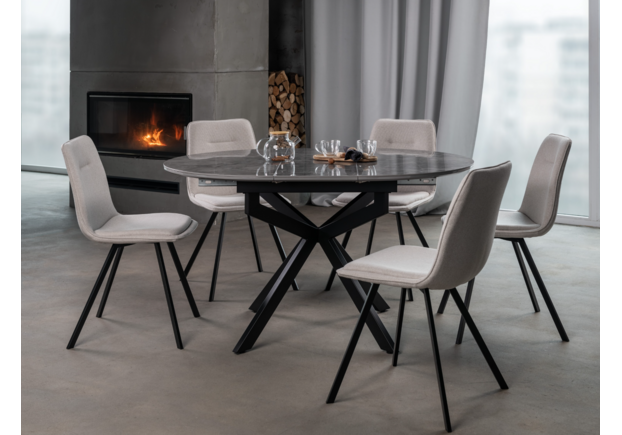 Керамический стол Офелия TML-1250 спайдер грей+чёрный - Фото №2