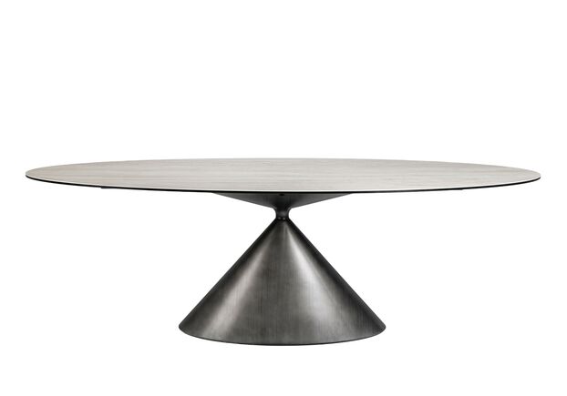 Керамический стол Тереза TML-1260 грей травертин+черный - Фото №1