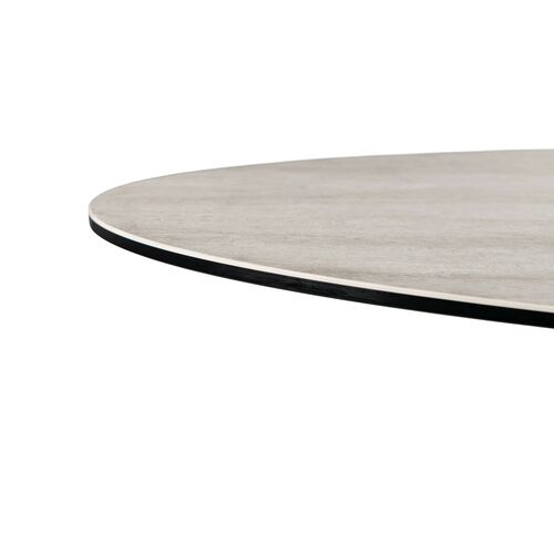 Керамический стол Тереза TML-1260 грей травертин+черный - Фото №4