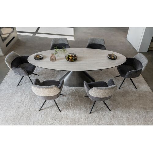 Керамический стол Тереза TML-1260 грей травертин+черный - Фото №11