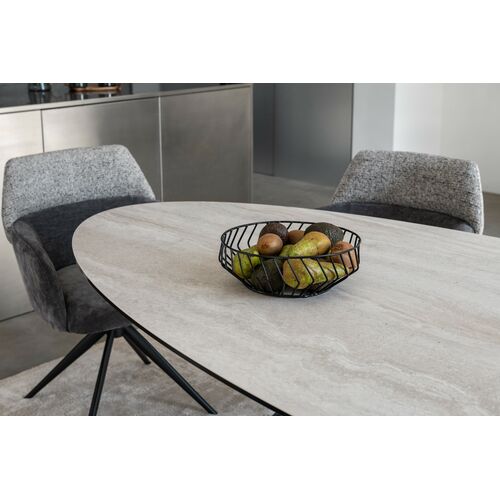 Керамический стол Тереза TML-1260 грей травертин+черный - Фото №12