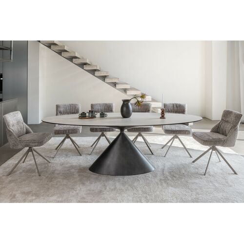 Керамический стол Тереза TML-1260 грей травертин+черный - Фото №14