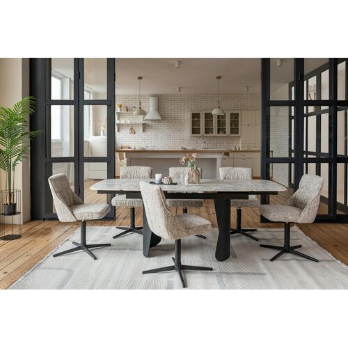 Керамічний стіл Нардо TML-1270 клауді грей+чорний - Фото №18