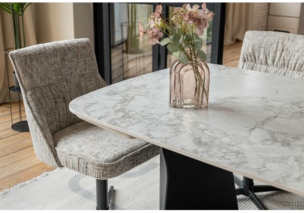 Керамічний стіл Нардо TML-1270 клауді грей+чорний - Фото №2