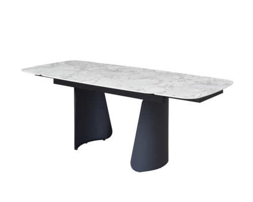 Керамічний стіл Нардо TML-1270 клауді грей+чорний - Фото №1