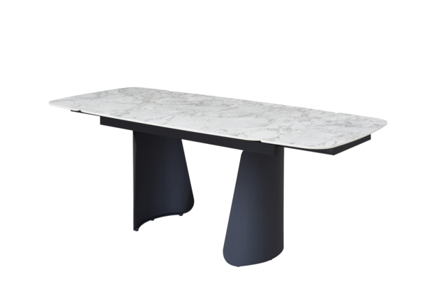 Керамічний стіл Нардо TML-1270 клауді грей+чорний - Фото №1