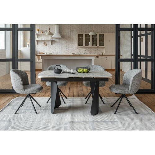 Керамічний стіл Нардо TML-1270 клауді грей+чорний - Фото №7